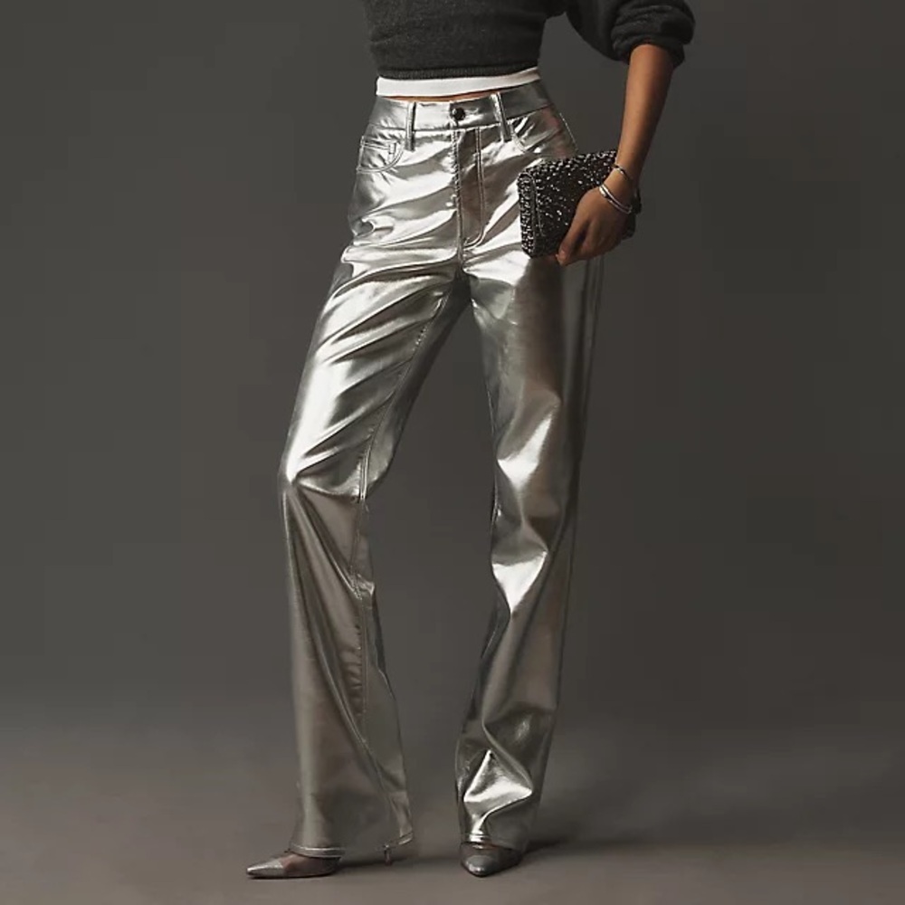 NWT Good American Faux leather pants